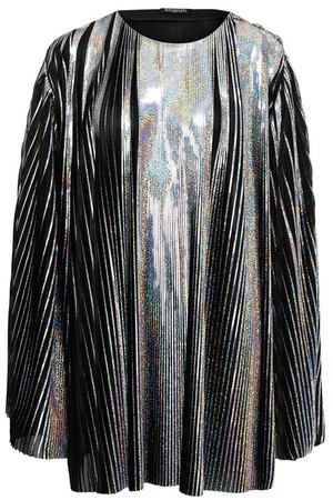 Плиссированное мини-платье свободного кроя Balmain Balmain PF06545/J038