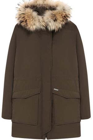 Парка с меховой отделкой на капюшоне Woolrich Woolrich WKCPS2044/CF40/8-16 купить с доставкой