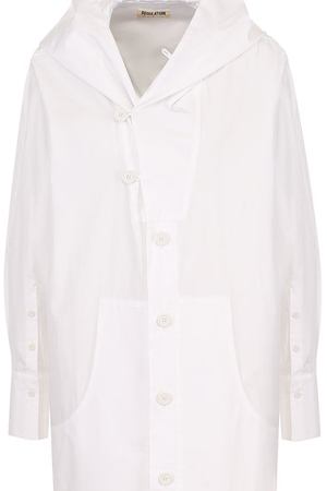 Однотонная хлопковая блуза с капюшоном Yohji Yamamoto Yohji Yamamoto FE-B53-001 вариант 2
