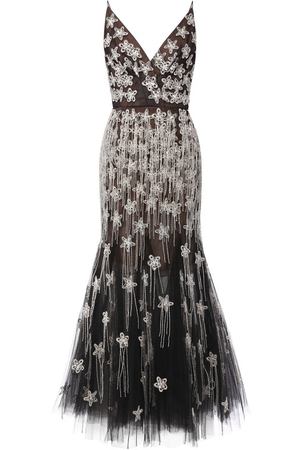 Платье с декоративной отделкой Oscar de la Renta Oscar De La Renta 18PE044TUL