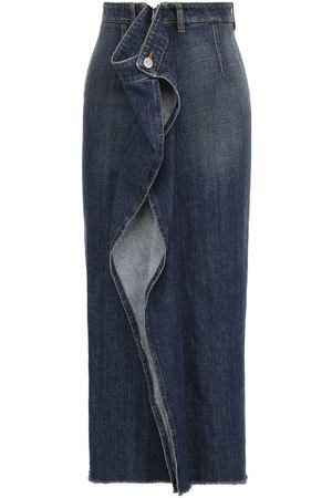 Джинсовая юбка-миди с потертостями Mm6 MM6 Maison Margiela S52MA0031/S30592