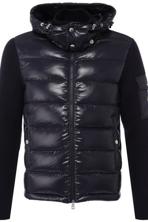 Утепленный кардиган на молнии с капюшоном Moncler Moncler D2-091-94162-00-9699Z вариант 2 купить с доставкой