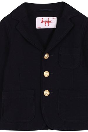 Однобортный пиджак из хлопка с декоративными пуговицами Il Gufo Il Gufo P18BF011M0090/2A-4A купить с доставкой