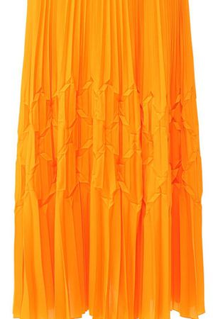 Однотонная плиссированная юбка-миди Givenchy Givenchy BW404H10WH вариант 2 купить с доставкой