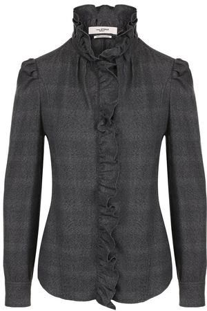 Хлопковая блуза с воротником-стойкой и оборками Isabel Marant Etoile Isabel Marant Etoile CH0260-18A014E/DULES