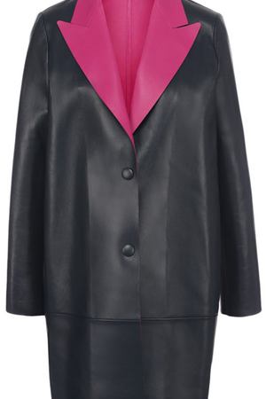 Кожаное пальто с контрастными лацканами Lanvin Lanvin RW-C0101C-CS04-P17