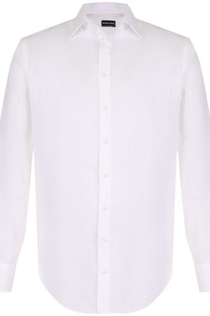 Льняная рубашка с итальянским воротником Giorgio Armani Giorgio Armani WSCMCT/WS16C купить с доставкой