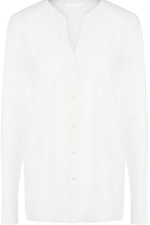 Однотонная шелковая блуза с вырезом BOSS Boss Hugo Boss 50390338 вариант 2 купить с доставкой