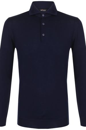 Хлопковое поло с длинными рукавами Kiton Kiton UK845E18769S000 купить с доставкой