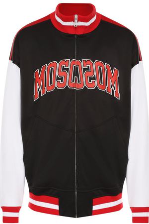 Хлопковая толстовка на молнии с воротником-стойкой Moschino Moschino A1715/5227