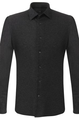 Хлопковая рубашка с воротником кент Z Zegna Z Zegna 405244/9DFLER