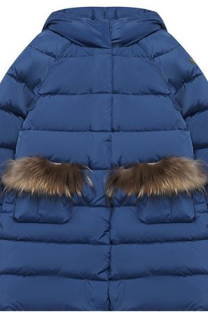 Пуховое пальто с капюшоном и меховой отделкой Il Gufo Il Gufo A18GP205N0031/10A-12A