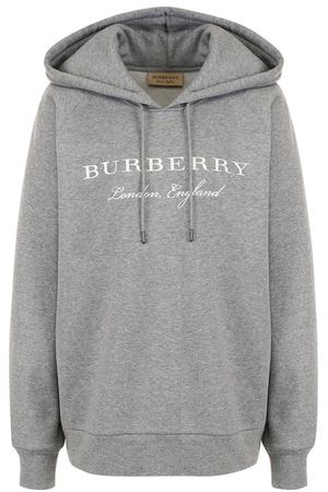 Хлопковая толстовка свободного кроя с логотипом бренда Burberry Burberry 4067835