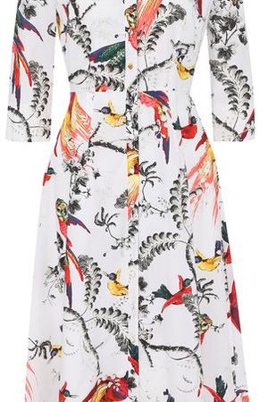 Приталенное платье-рубашка с принтом Erdem Erdem PF17_20771PPP