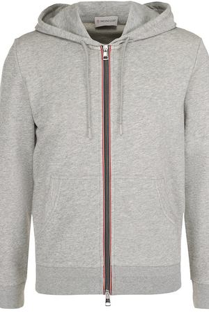 Хлопковая толстовка на молнии с капюшоном Moncler Moncler C1-091-84315-00-8098U вариант 2 купить с доставкой