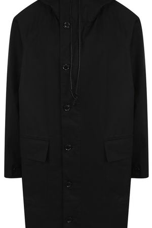 Хлопковое пальто с капюшоном и накладными карманами Yohji Yamamoto Yohji Yamamoto YI-C01-028 купить с доставкой
