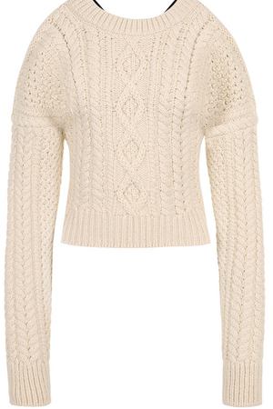 Пуловер фактурной вязки с открытыми плечами и спиной CALVIN KLEIN 205W39NYC Calvin Klein 205W39nyc 81WKTB78/K143