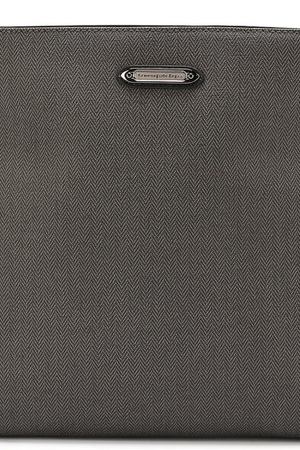 Сумка-планшет с внешним карманом на молнии и отделкой из натуральной кожи Ermenegildo Zegna Ermenegildo Zegna C1245ASPG купить с доставкой