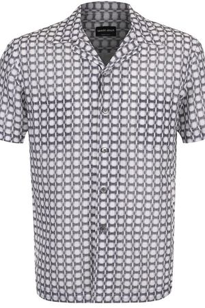 Рубашка из смеси льна и хлопка Giorgio Armani Giorgio Armani WSC5VT/WS17C купить с доставкой