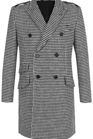 Двубортное пальто из смеси хлопка и шерсти Dolce & Gabbana Dolce & Gabbana G001RT/FMMFI вариант 3 купить с доставкой