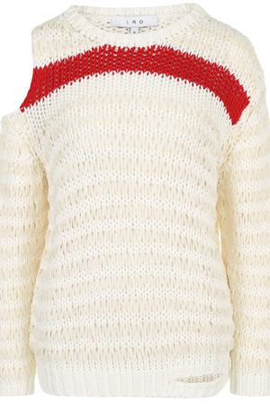 Хлопковый пуловер свободного кроя с разрезом на плече Iro IRO 18SWM12CLAPISH