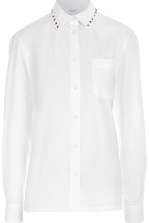 Блуза прямого кроя с накладным карманом и заклепками Valentino Valentino LB3AB05V/1LW купить с доставкой