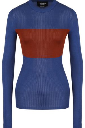 Приталенный шелковый пуловер с круглым вырезом CALVIN KLEIN 205W39NYC Calvin Klein 205W39nyc 81WKTB68/K121 вариант 2 купить с доставкой