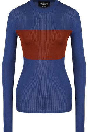 Приталенный шелковый пуловер с круглым вырезом CALVIN KLEIN 205W39NYC Calvin Klein 205W39nyc 81WKTB68/K121 вариант 4