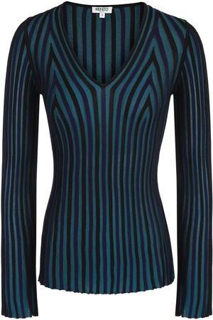 Вязаный пуловер с V-образным вырезом Kenzo Kenzo 2T0491806 купить с доставкой