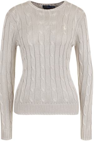 Пуловер фактурной вязки с логотипом бренда Polo Ralph Lauren Polo Ralph Lauren 211580009 купить с доставкой