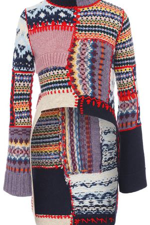 Пуловер фактурной вязки с удлиненной спинкой Alexander McQueen Alexander McQueen 471324/Q1WEL