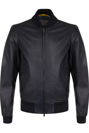 Кожаная куртка-бомбер Canali Canali 070236/LE00086 вариант 2 купить с доставкой