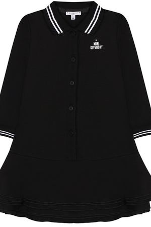 Платье с контрастной отделкой Givenchy Givenchy H02026/9M-18M