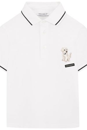 Хлопковое поло с нашивкой Dolce & Gabbana Dolce & Gabbana L4JT6K/G7MNF/2-6