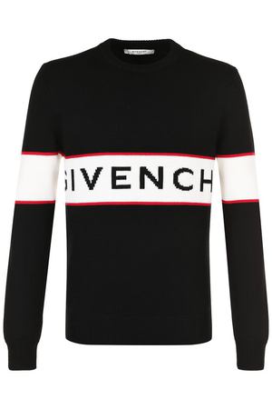 Шерстяной джемпер с логотипом бренда Givenchy Givenchy BM900G400M купить с доставкой