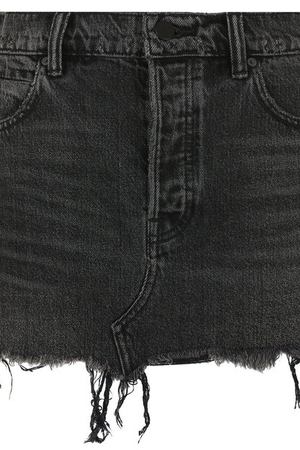 Джинсовая мини-юбка с потертостями Denim X Alexander Wang Alexander Wang 4D995203AP купить с доставкой