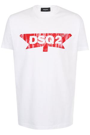 Хлопковая футболка с принтом Dsquared2 Dsquared2 S74GD0357/S22427 купить с доставкой