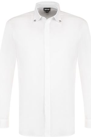 Хлопковая рубашка с воротником button down Just Cavalli Just Cavalli S03DL0191/N38909 купить с доставкой