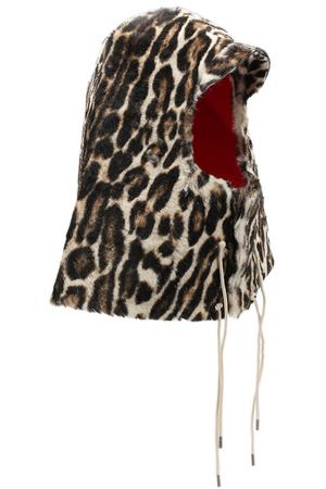 Кожаный капюшон с леопардовым принтом на завязках CALVIN KLEIN 205W39NYC Calvin Klein 205W39nyc 84WLAA18/L058 купить с доставкой