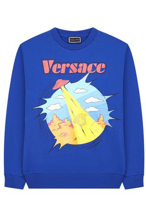 Хлопковый свитшот с принтом Young Versace Young Versace YVMFE143/YFE130/M-L купить с доставкой