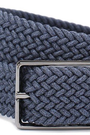 Плетеный текстильный ремень с отделкой из натуральной кожи Ermenegildo Zegna Ermenegildo Zegna BTREN79SC1 купить с доставкой