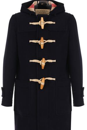 Шерстяное пальто с капюшоном Burberry Burberry 8002440 купить с доставкой