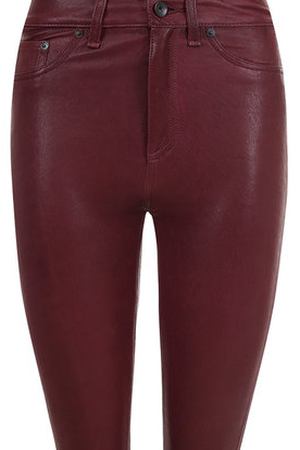 Однотонные кожаные брюки-скинни Rag&Bone Rag&Bone W1632L034BUR