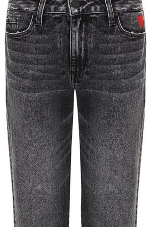 Укороченные джинсы прямого кроя с потертостями Paige Paige 4223C35-D924