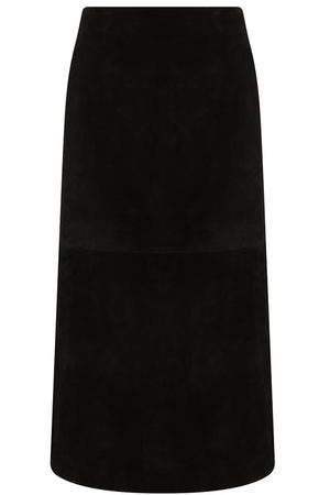 Замшевая юбка-миди с карманами Saint Laurent Saint Laurent 529377/YC2AY