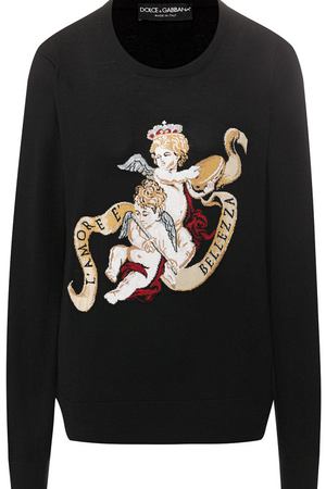 Пуловер из шерсти и шелка Dolce & Gabbana Dolce & Gabbana FX182T/JAMNF
