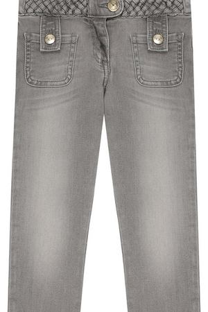 Джинсы прямого кроя с плетеной вставкой на поясе Chloé Chloe C14522/6A-12A