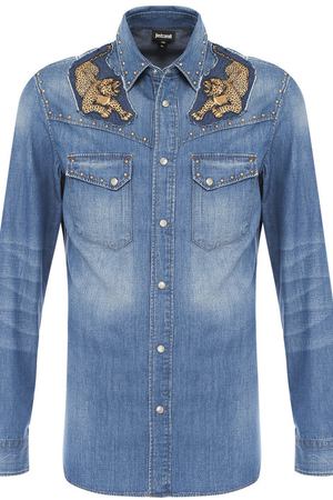 Джинсовая рубашка с нашивками Just Cavalli Just Cavalli S01DL0154/N31251