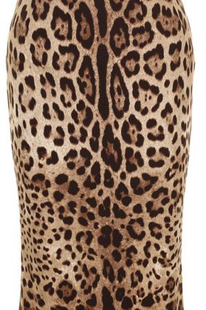 Шелковое платье-бюстье с леопардовым принтом Dolce & Gabbana Dolce & Gabbana 0102/F63V8T/FSADD