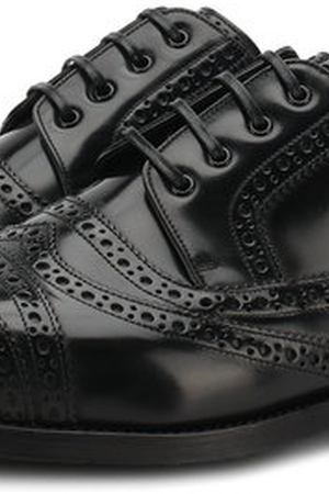 Кожаные дерби Marsala на шнуровке с брогированием Dolce & Gabbana Dolce & Gabbana 0111/A10276/AC460